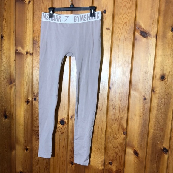 Gym Shark dusty pale pink leggings seamless size large workout stretchy leggings - Picture 1 of 8